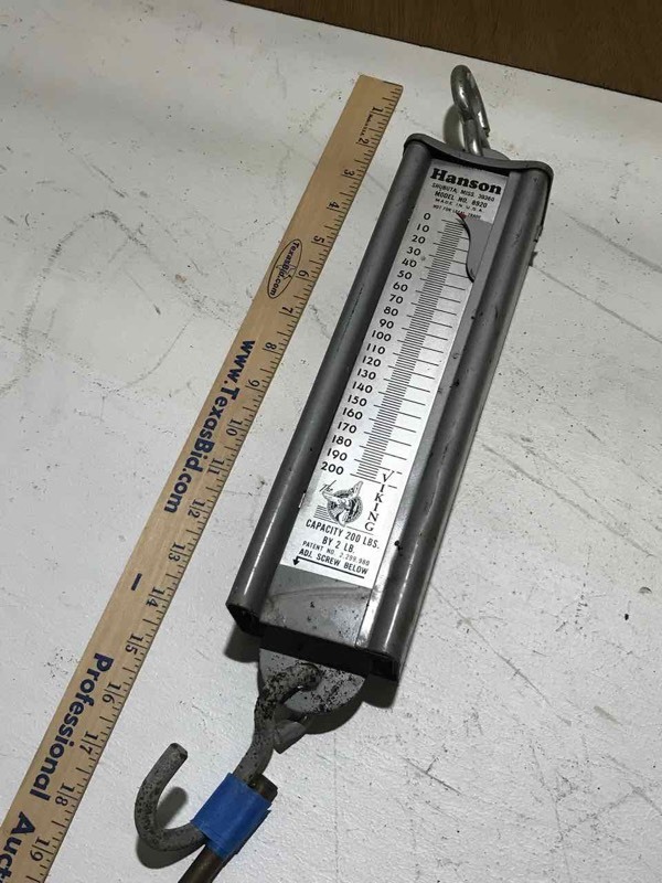 lot 34 image: Hansen 200# scale and trigger scale