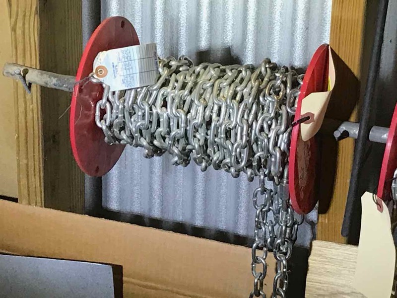 lot 37 image: Spool of smaller chain, unknown length