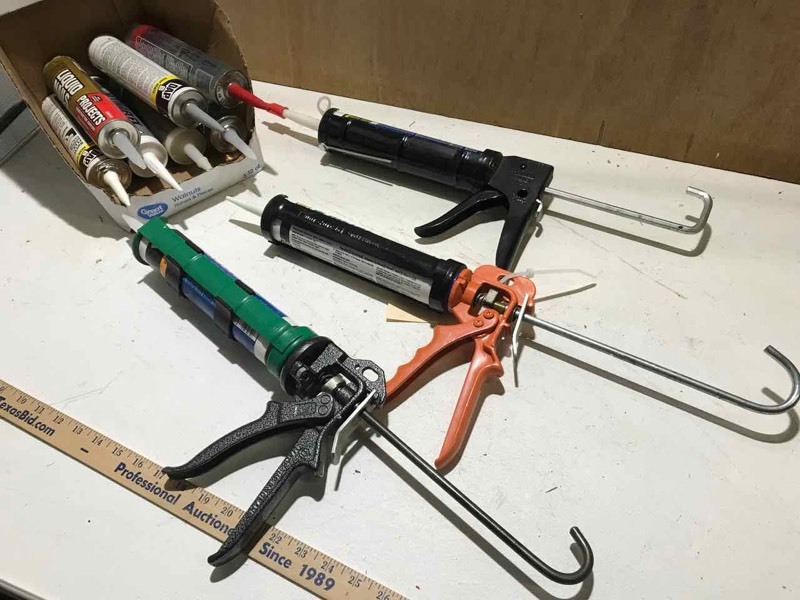 lot 49 image: Caulking Guns and assorted caulk