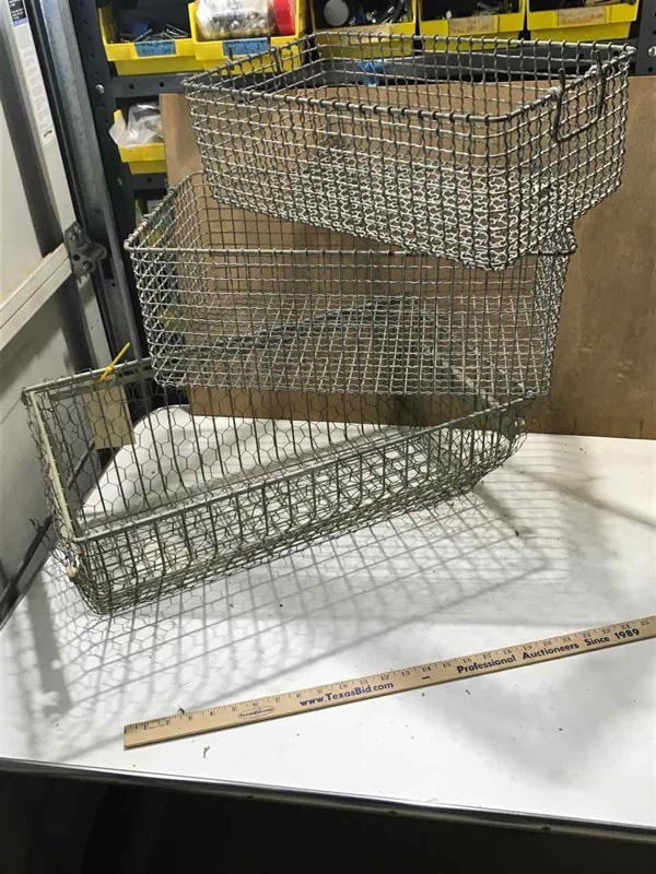 lot 56 image: (3) Wire Freezer Baskets, 20 in & 21 in.