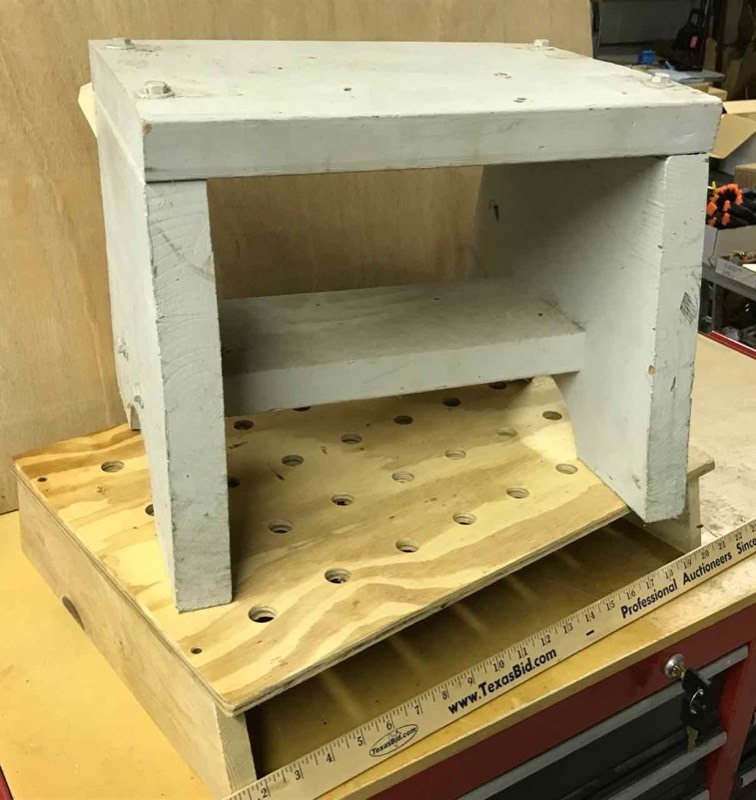 lot 153 image: Wooden Step Stool,  16� in. x 11� in. x 12� in.