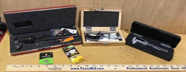 lot 175 image: Micrometers  0-1� in.,  Starrett Digital Caliper, General Digital Caliper