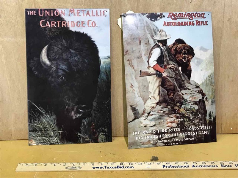 lot 210 image: Metal Signs  Remington UMC (2)