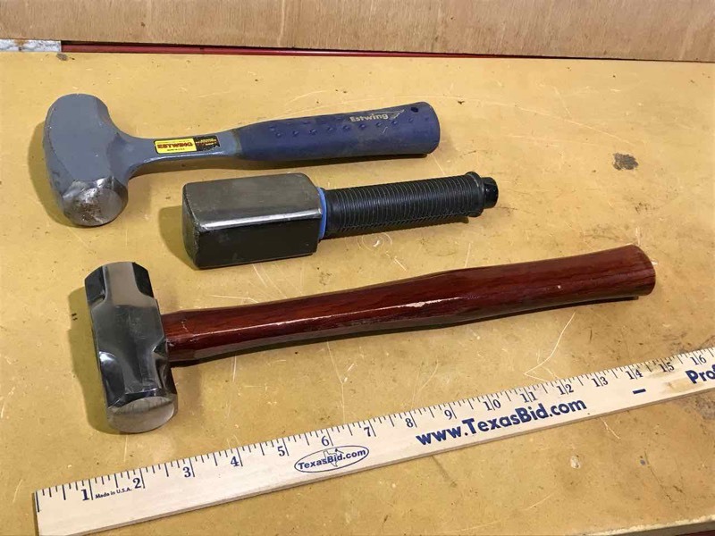lot 236 image: (3) Sledge Hammers  2#, Maul, 3# Estwing