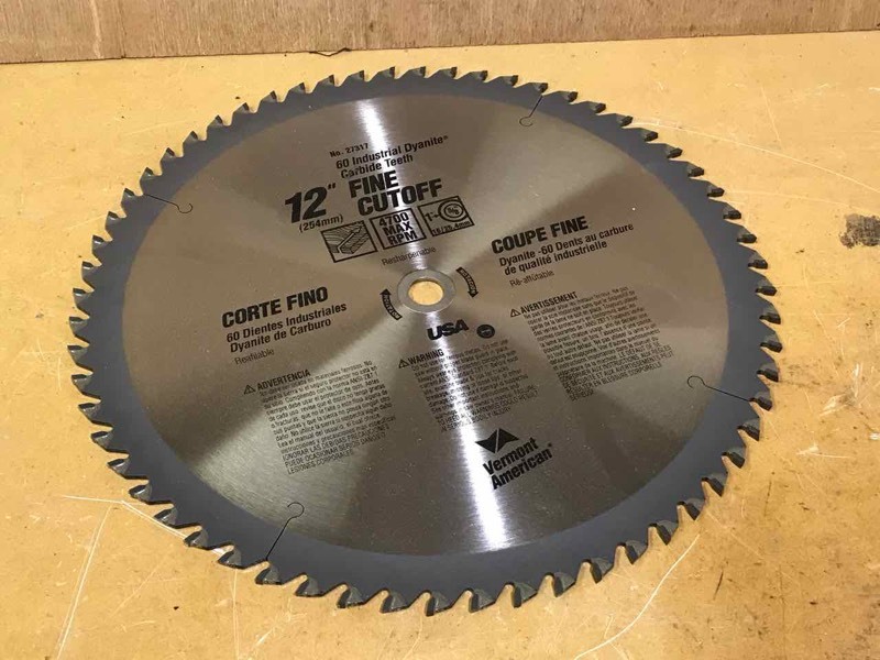 lot 244 image: Saw Blade, 12� in. Industrial Carbide Vermont American