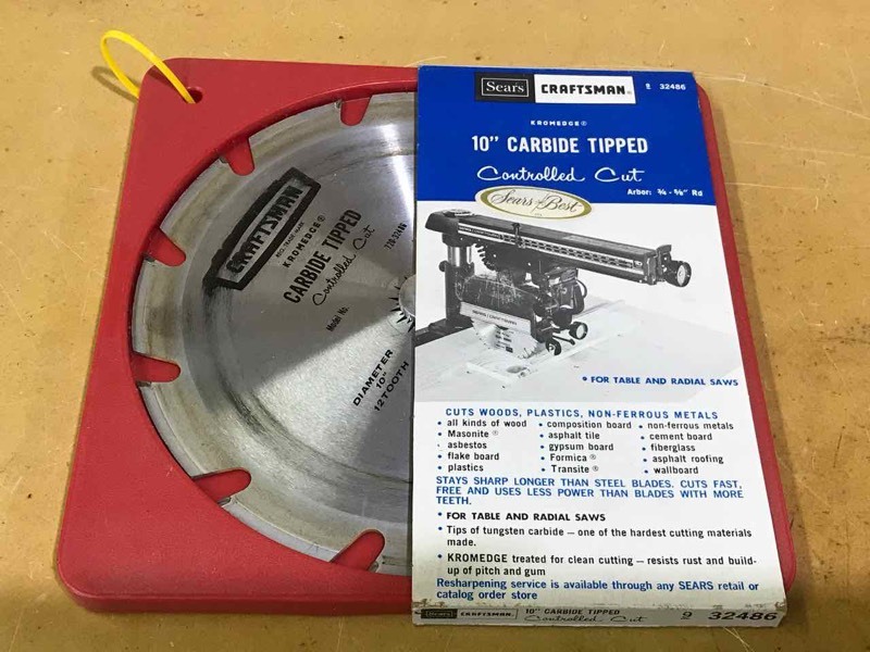 lot 252 image: Saw Blade  10� in. Craftsman Control Cut, 12 tooth