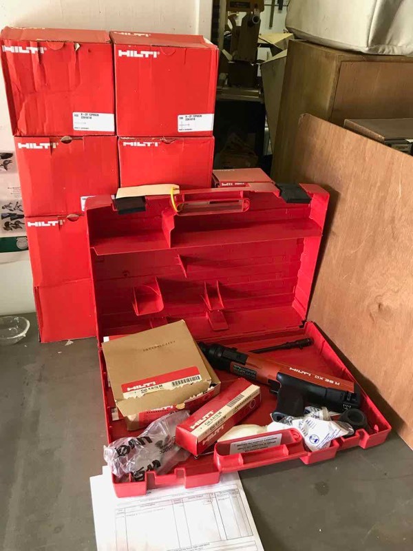lot 272 image: Hilti DX36M Power Actuated Tool (Ramset type) and fastenerscharges