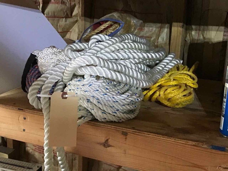 lot 295 image: Assorted White Nylon Rope, Poly Rope, unknown length
