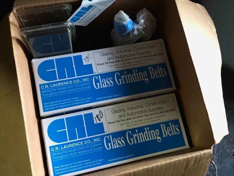 lot 304 image: CRL Glass Grinding Belts, assorted grit