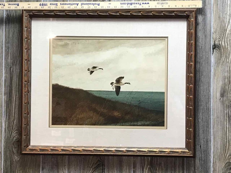 lot 325 image: Framed Print of Geese,  27� in. x 22� in.