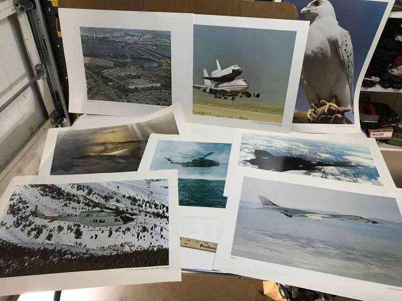 lot 359 image: Prints  Military Aircraft, Space Shuttle, Falcon