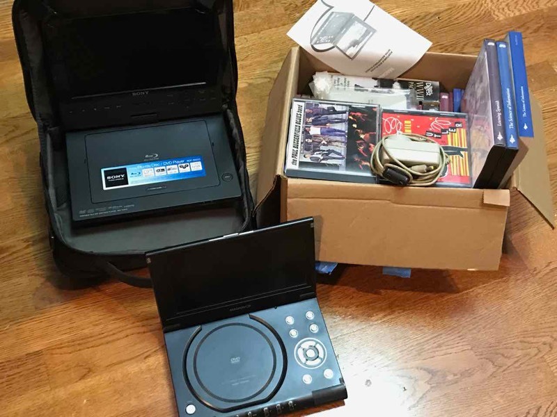 lot 364 image: Box of CD�s, CD Player and Blue Ray player
