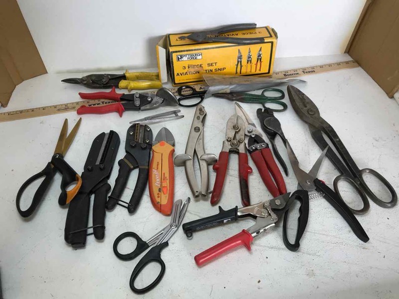 lot 617 image: Aviation Tin Snips, Weiss Tin Snips and more