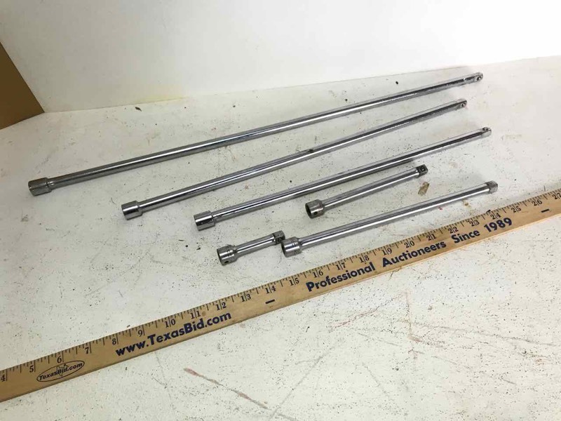 lot 654 image: Extensions (5), 38 in drive, longest extension is 24 inches