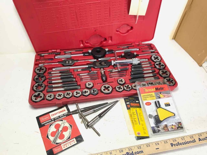 lot 675 image: Craftsman Tap & Die Set in red case