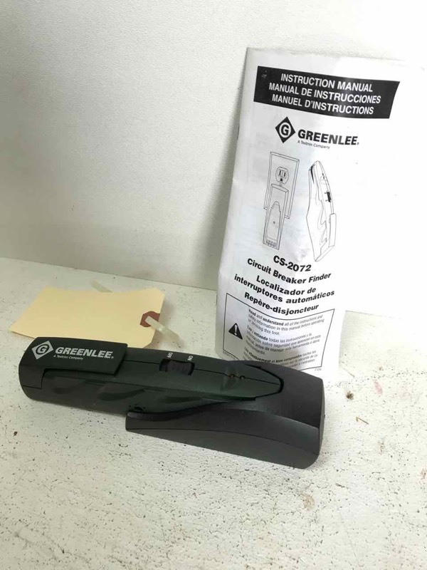 lot 681 image: Greenlee Rechargeable Circuit Breaker Finder, model CS-2072
