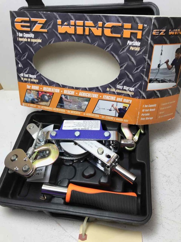 lot 836 image: EZ-Winch, 10 foot, One Ton Capacity, portable, new in box