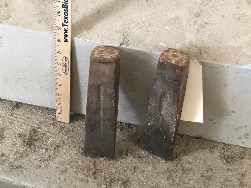 lot 851 image: (2) Steel Log Splitter Wedges