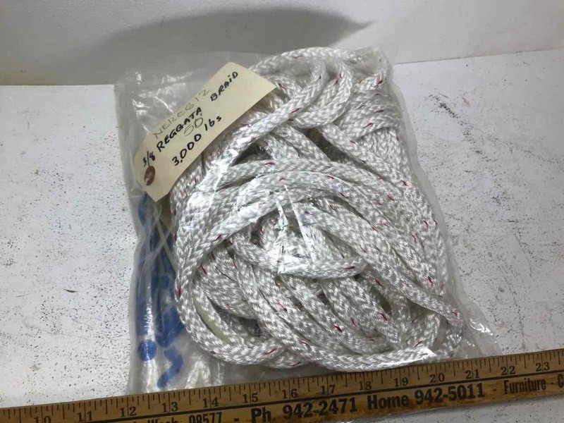 lot 872 image: Rope Reggatta Braid 38 in X 50 ft, 3000# Tinsel, (white)
