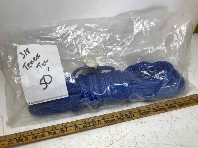 lot 874 image: Rope Tenex Tech 38 in X 50 ft., (blue)