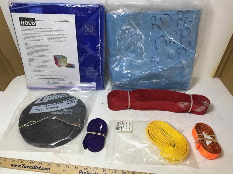 lot 889 image: Rope Tarps, Nylon Webbing