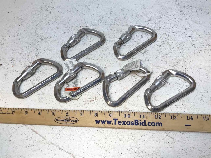 lot 894 image: Assorted Locking Carabiners, 24kn, (6)