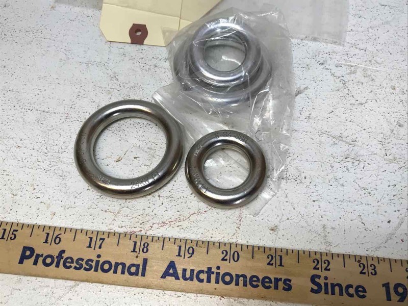 lot 906 image: Rescue Rigging Rings, assorted, steel, (4)