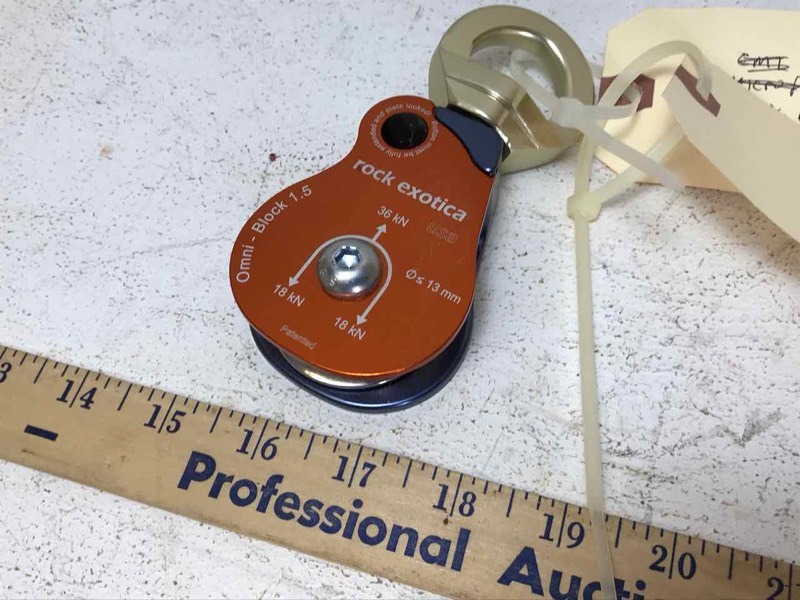 lot 912 image: Rock Exotica swivel Pulley, OMNI Block 1.5