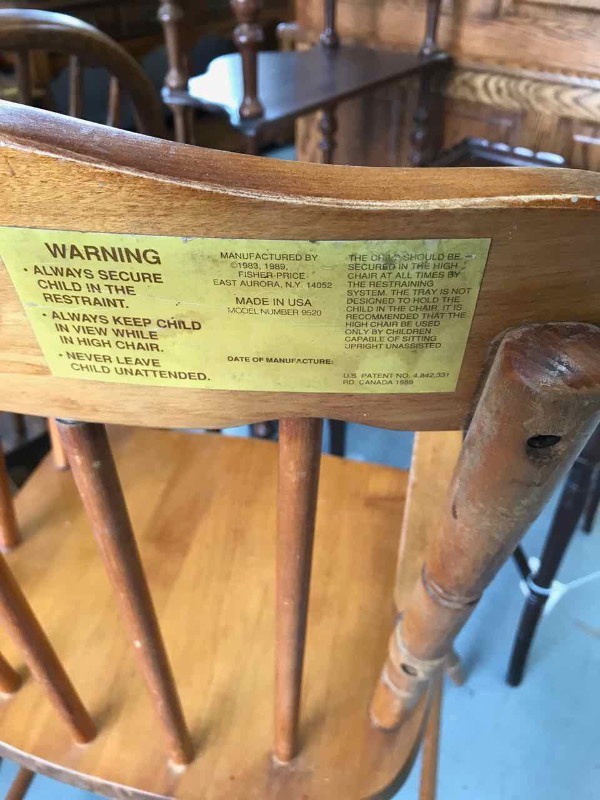 fisher price wooden high chair