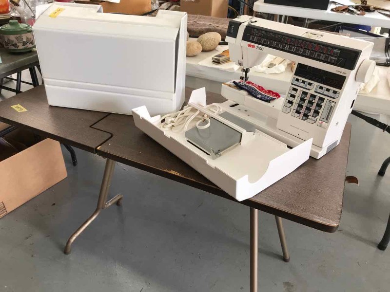 lot 71 image: Elna 7000 Computer & Portable Sewing Table