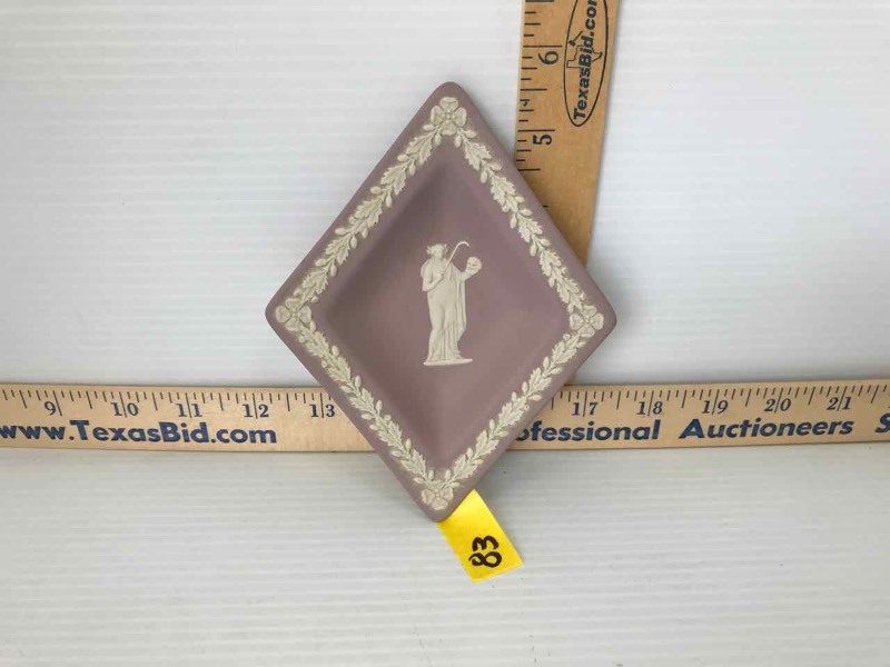 lot 83 image: Purple Wedgwood Diamond Shaped Dish