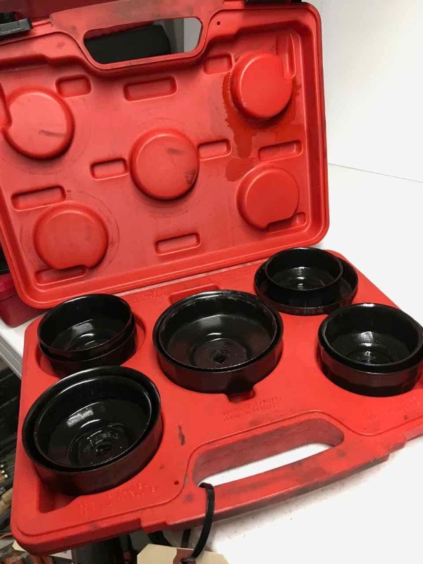 lot 136 image: End Cap Filter Wrench Set 65-100mm