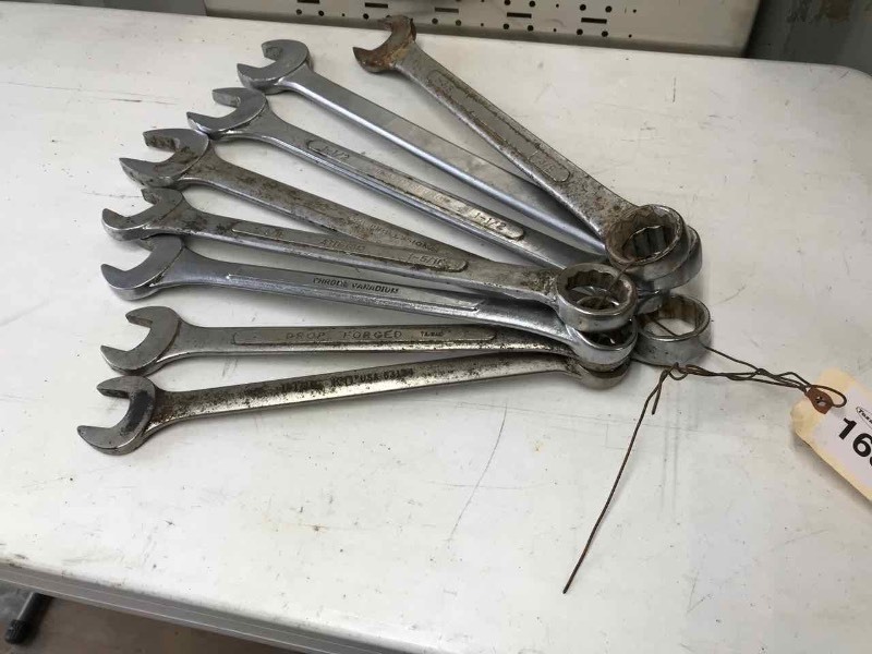 lot 163 image: Assorted Combination Wrenches (8)