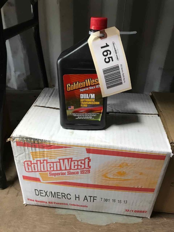lot 165 image: (12) Unopened Bottles  Golden West DIIIM Automatic Transmission Fluid DEXMERC