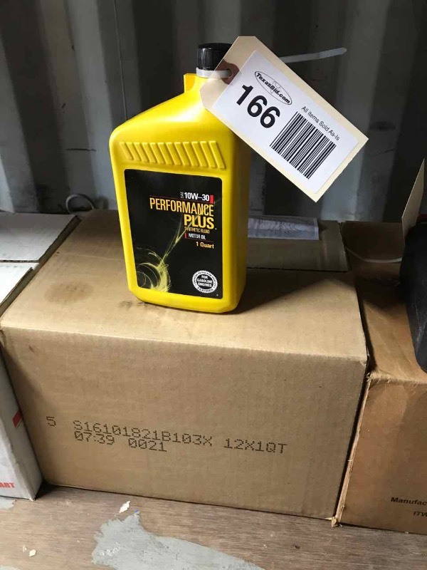 lot 166 image: (12) Unopened Bottles  KLEEN Performance Products Synthetic Blend Motor Oil SAE 10W-30 Performance Plus