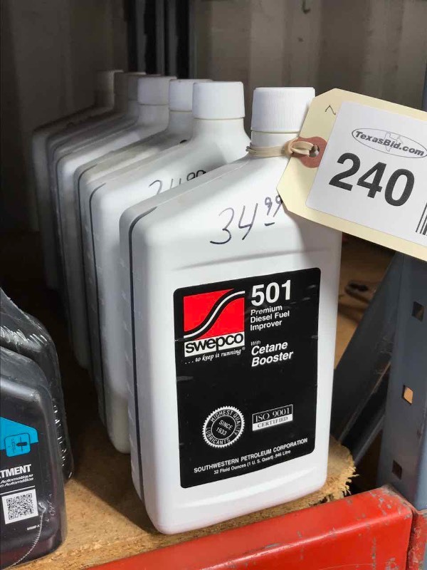 lot 240 image: (7 Bottles) Swepco 501 Premium Diesel Fuel Improver Cetane Boost