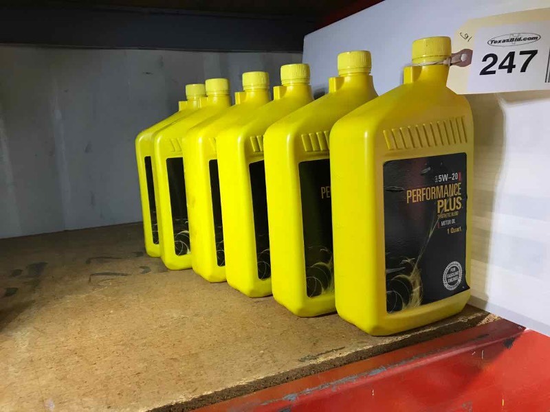 lot 247 image: (6 Bottles) Performance Plus Synthetic Blend SAE5W-20 Oil