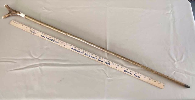 lot 59 image: Walking Stick Horn Handle Y Shape