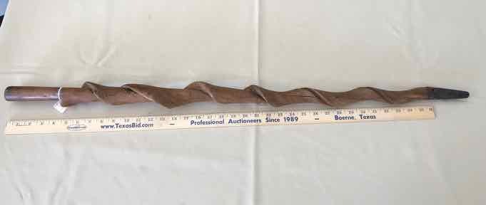 lot 81 image: Walking Cane Primitive Wood, Auger