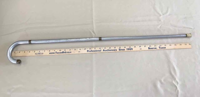 lot 91 image: Antique Cane Aluminum, Etched, Hollow (1934 A Century of Progress)