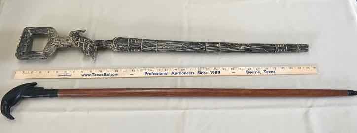 lot 105 image: (2) Canes  Raven