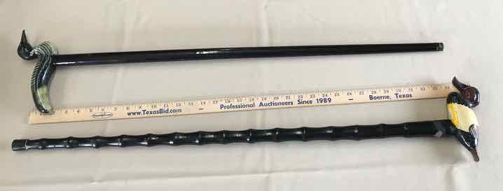 lot 109 image: (2) Canes Duck, Loon