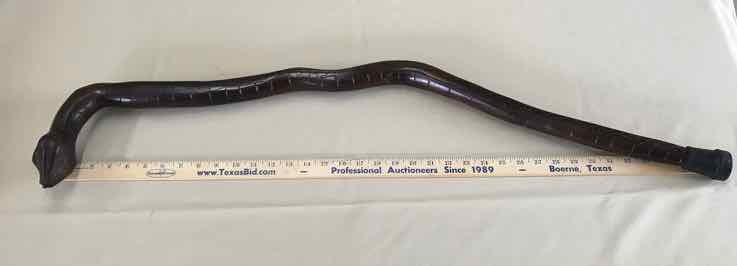 lot 129 image: Walking Stick Carved Snake