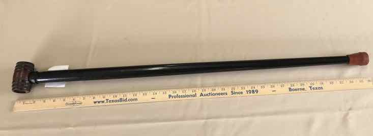 lot 147 image: Long-Flask Cane Whiskey Barrel (holds one 23 inch corked flask)