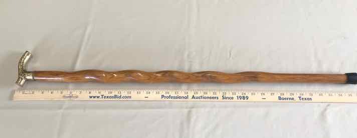 lot 158 image: Cane Brass Handle, Wavy Shaft