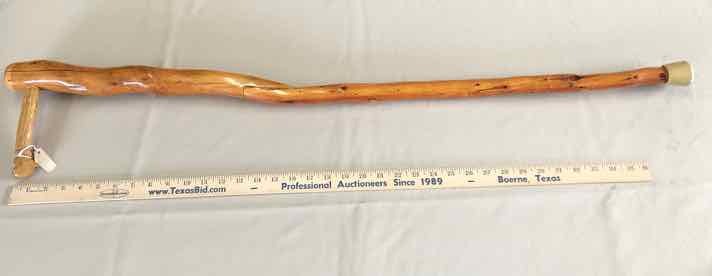 lot 159 image: Cane Hand Crafted &  Signed by O. Simpson 06, Heart On Handle