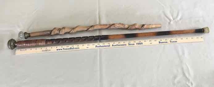 lot 189 image: (2) Door Knob Sticks