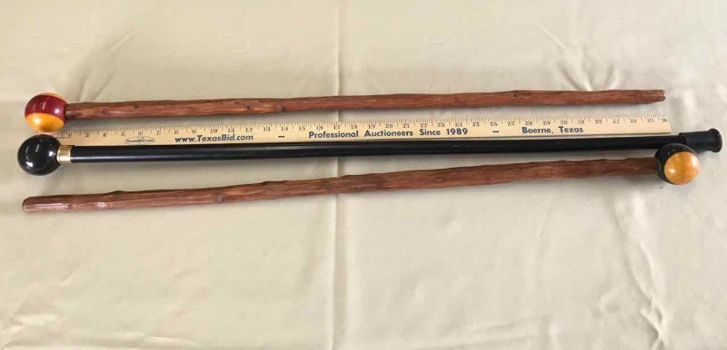lot 194 image: (3) Canes Billiard Balls