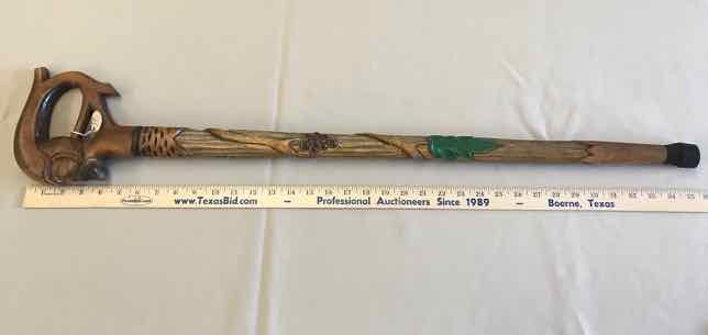 lot 200 image: Cane Poland, Carved (Face)