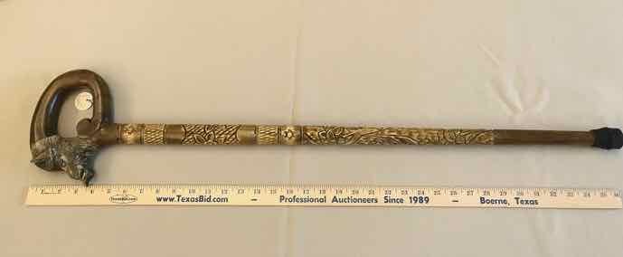 lot 203 image: Cane Poland, Carved (Hog)